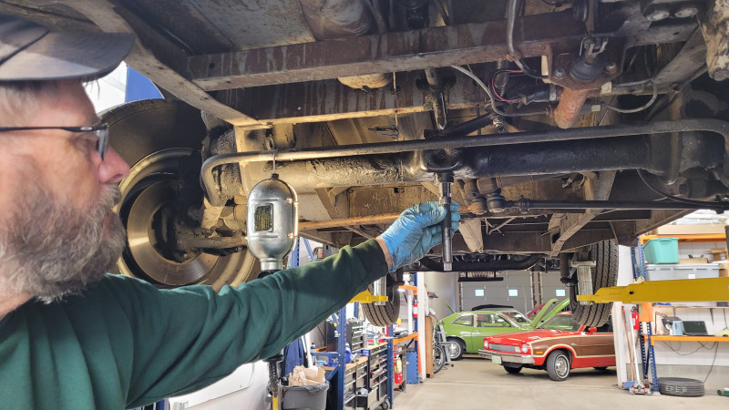 Rob reaming the bushings.