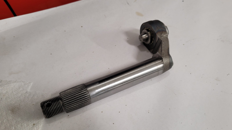 The pitman shaft cleaned up perfectly with 1000 grit paper.