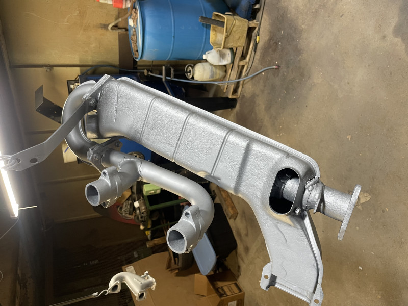 Orginal VW heater box with N/A “F” pipe header