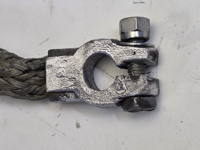 The ends of the clamp were touching, so I removed material with a whizzer wheel so the clamp would work correctly.