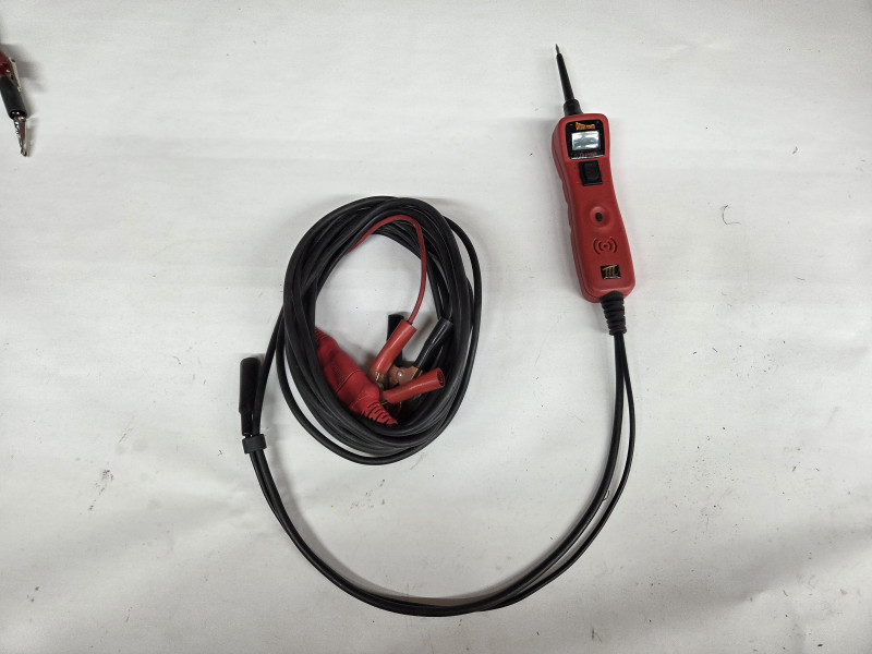 One of my favorite tools when doing electrical diagnostics, a Power Probe. It not only gives you the voltage of what you're probing, it tells you whether it's hot or ground, and also allows you to inject power or ground into a circuit. Very cool tool if you understand electricity but a WMD if you don't.