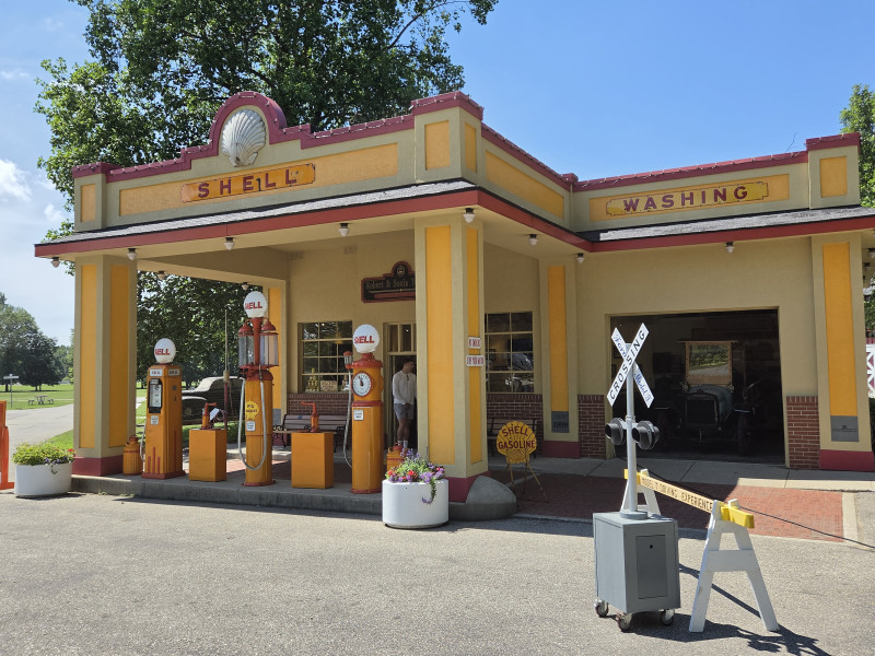 A beautiful example of an early Shell station.