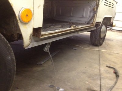 Inner rocker welded in place.