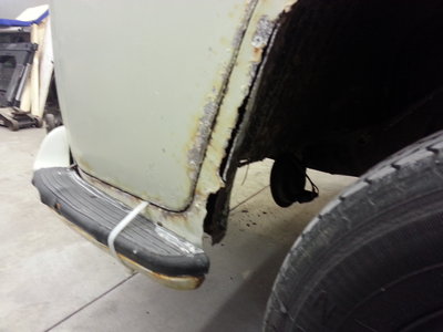 Before they get cut out and new metal installed.