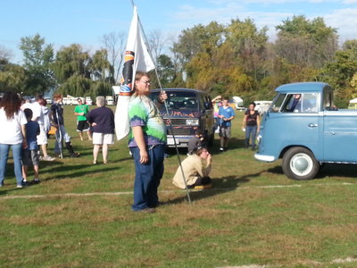 Waiting for the plane.