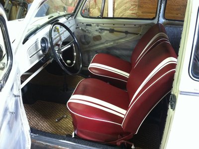 Newly upholstered seats from Russ Upholstery. Super sweet job.