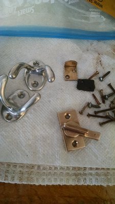 Hardware all cleaned and ready for installation