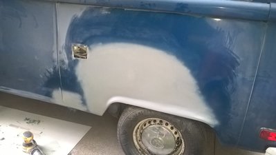 good thing I can do drywall. Did not have a long block so I used a 16" taping blade to try and spread evenly and minimize sanding